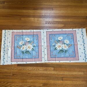 Daisy pillow craft fabric panel